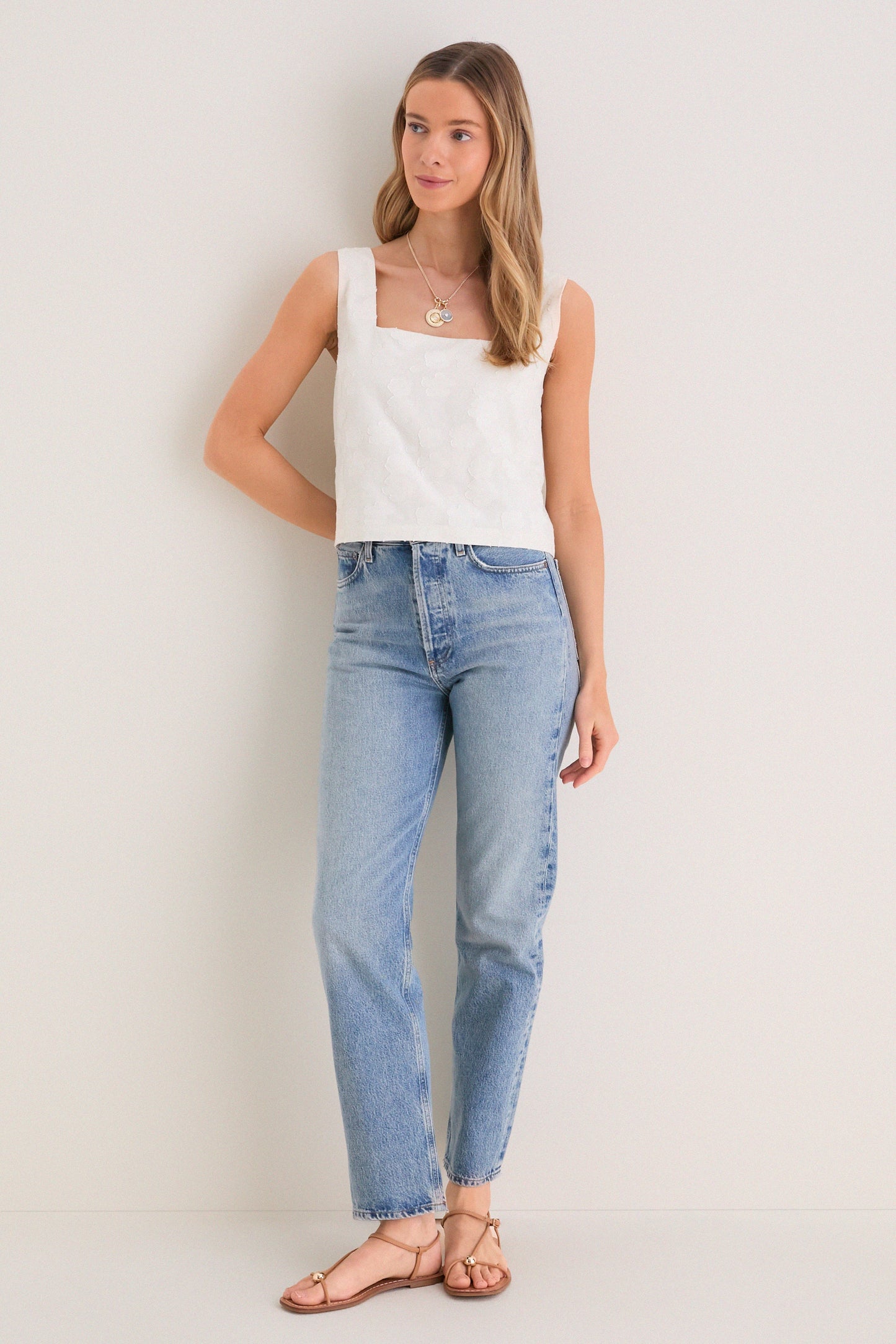 Ivory Jacquard Roma Top 2