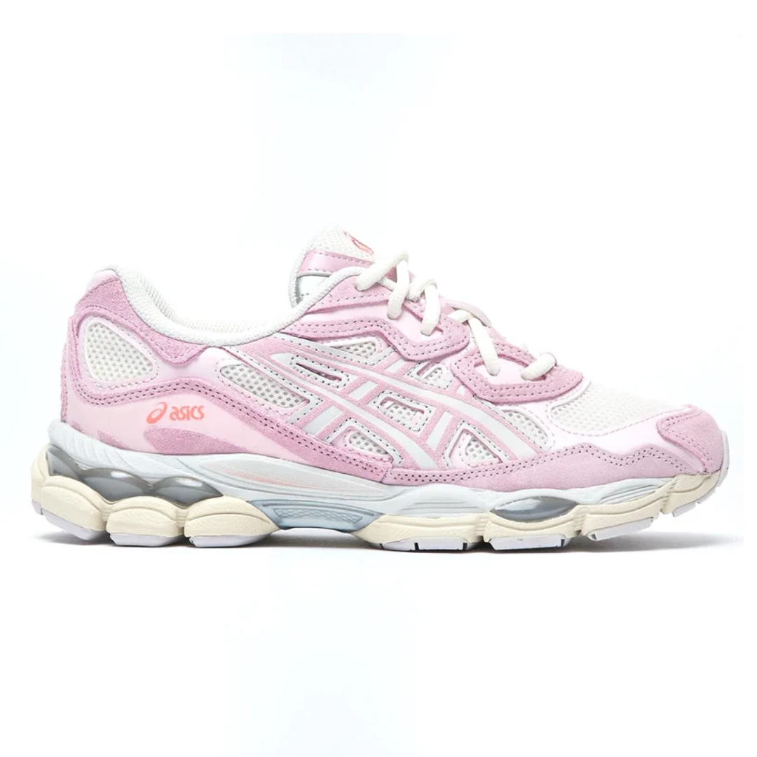 Asics GEL NYC Pink sneakers with two laces