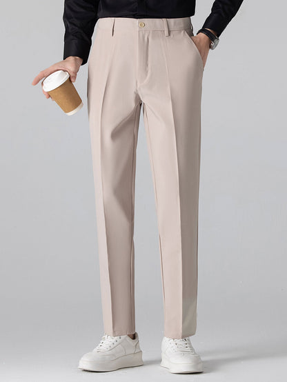 Geometric Jacquard Knitted Polo Shirt & Slim Fit Tapered Trousers