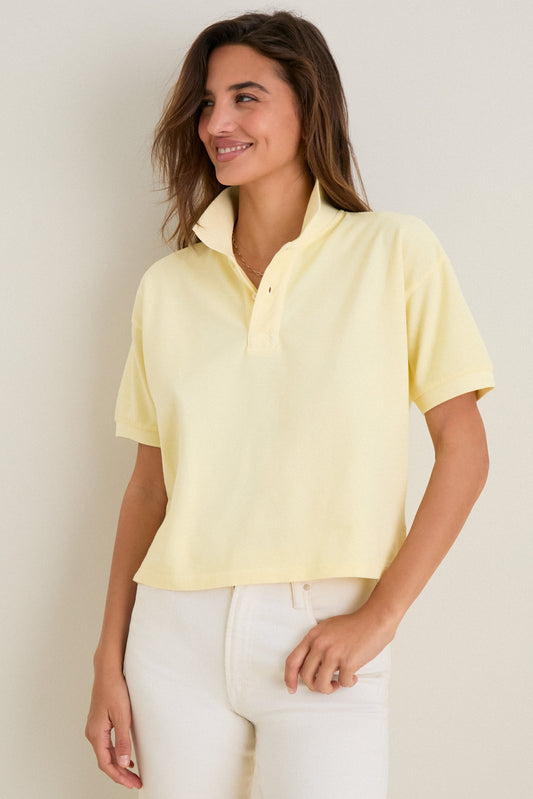 Yellow Pique Holmes Boyfriend Polo