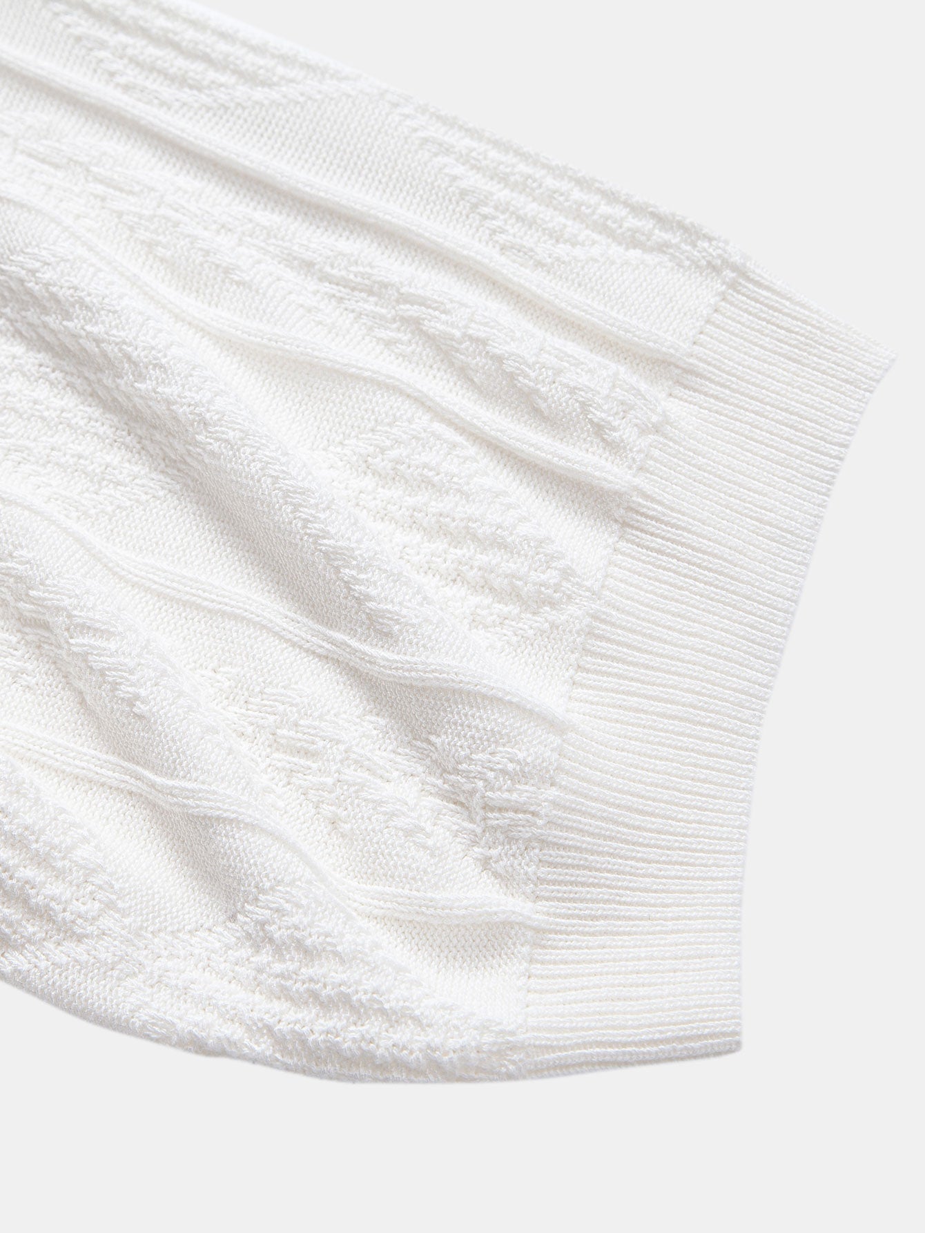 Geometric Jacquard Knitted Polo Shirt & Slim Fit Tapered Trousers